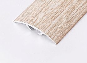 Порог (стык) Русский профиль  разноуровневый декорированный с дюб, 30*1800 мм, Дуб беленый